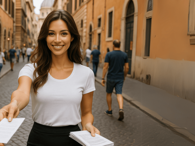 Volantinaggio a Roma per il tuo evento