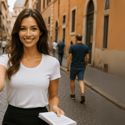 Volantinaggio a Roma per il tuo evento